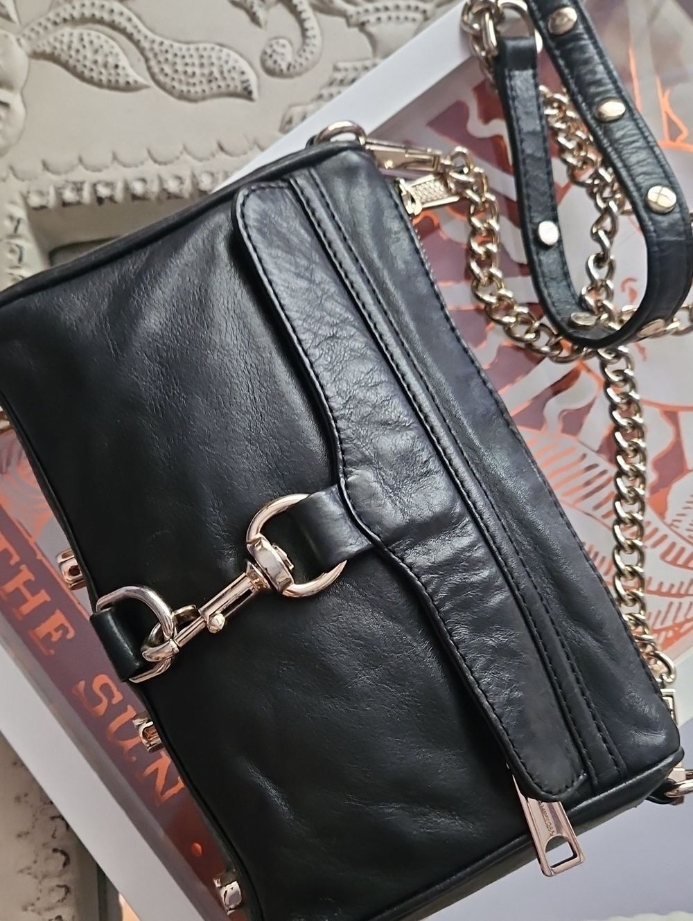 REBECCA MINKOFF Chain-Accent Crossbody Purse
